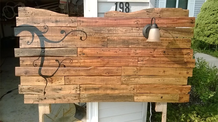 Wooden Pallet Headboard