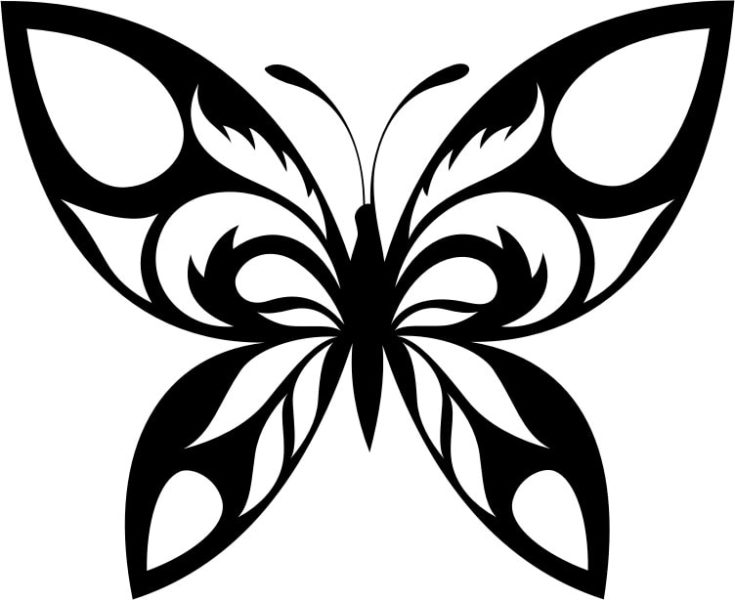 Tribal Butterfly Silhouette