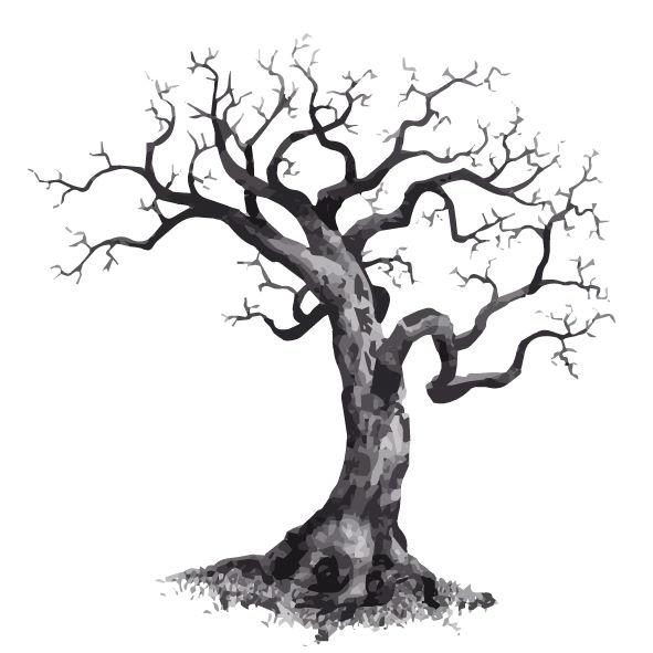 Tree with roots Free Vector