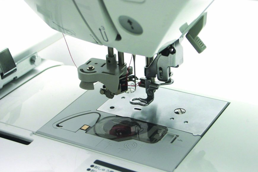 Focus image of embroidery machine