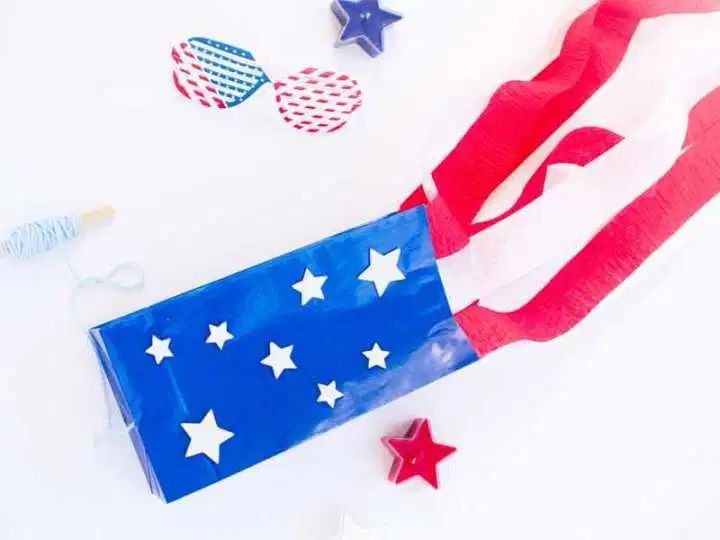 STARS-AND-STRIPES PAPER BAG KITE