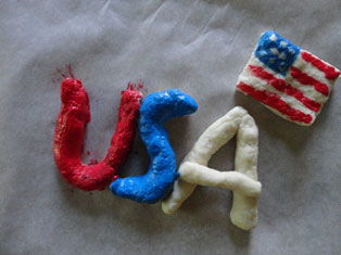 Fourth of July Salt Dough Magnets