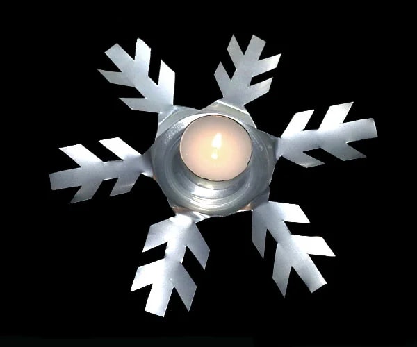Easy Snowflake Candle Holder (from a Soda Can)