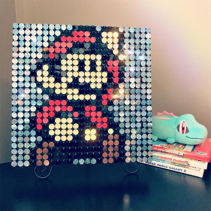 Sequin Pixel Art Craft Kit - Do-It-Yourself Wall Art - Create Anything You Wish & Change Whenever