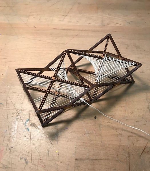 3D String Sculpture project usint string art.