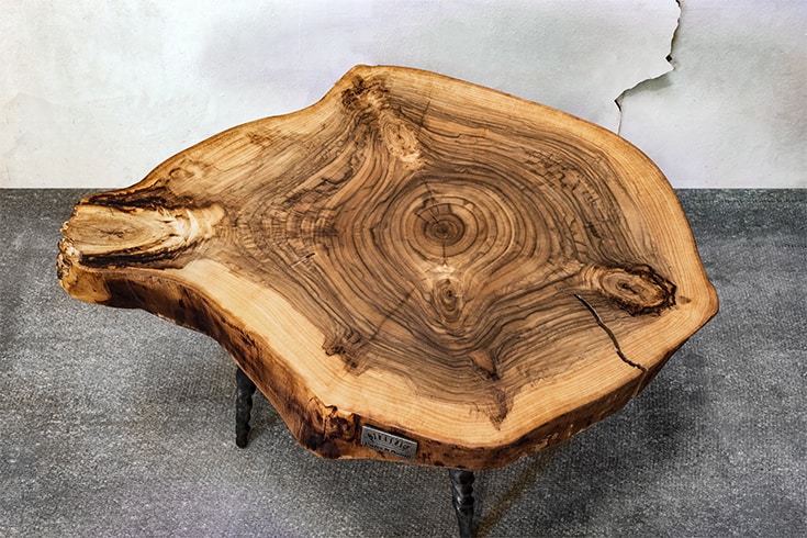 Swirled Wooden Coffee Table
