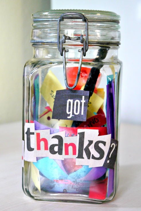 Gratitude Jar for Thanksgiving