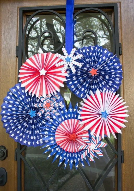 DIY 4th of July Fireworks Wreath