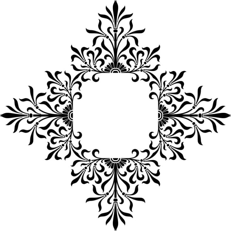 Vintage Greek Floral Frame