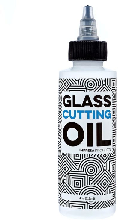 Premium Glass Cutting Oil with Precision Application Top - 4 Ounces - Custom-Formulated for an Array of Glass Cutters and Glass Cutting Applications Including Bottles! by Impresa Products