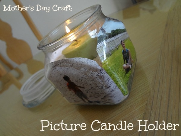 A Kid-friendly picture candle holder