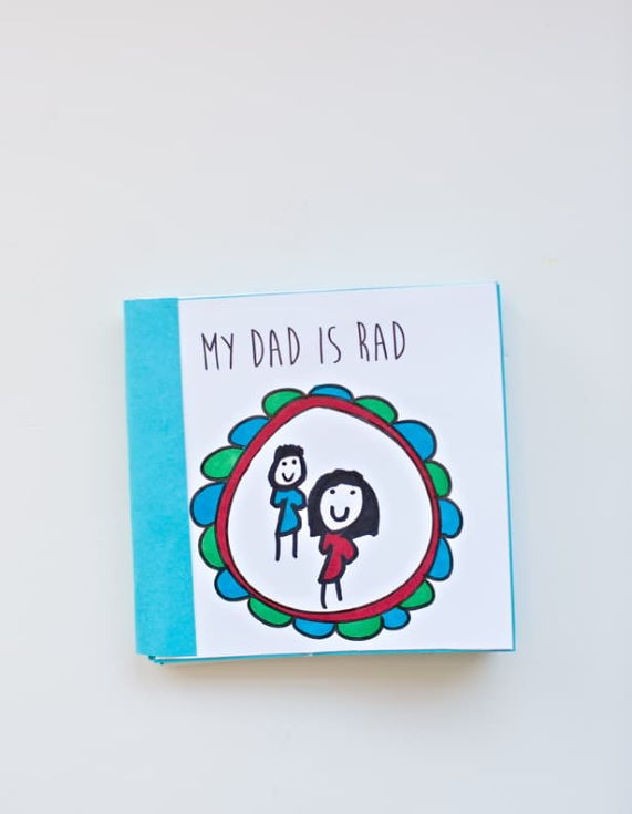 Father’s Day Book in light blue background