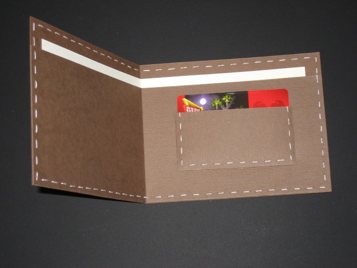 Brown Wallet Card in black background