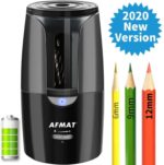 AFMAT black large vertical battery powered pencil sharpener