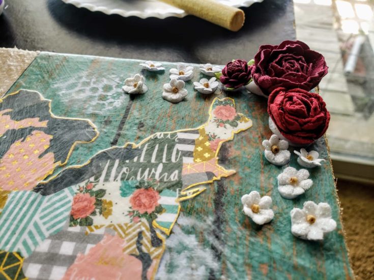 Adding Embellishments on DIY Decoupage