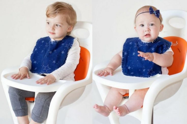 Baby boy and girl wearing cute Bib Pattern