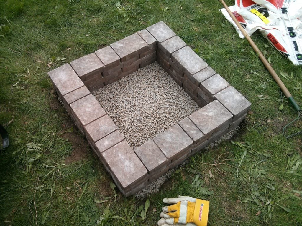 Basic Square Brick Fire Pit