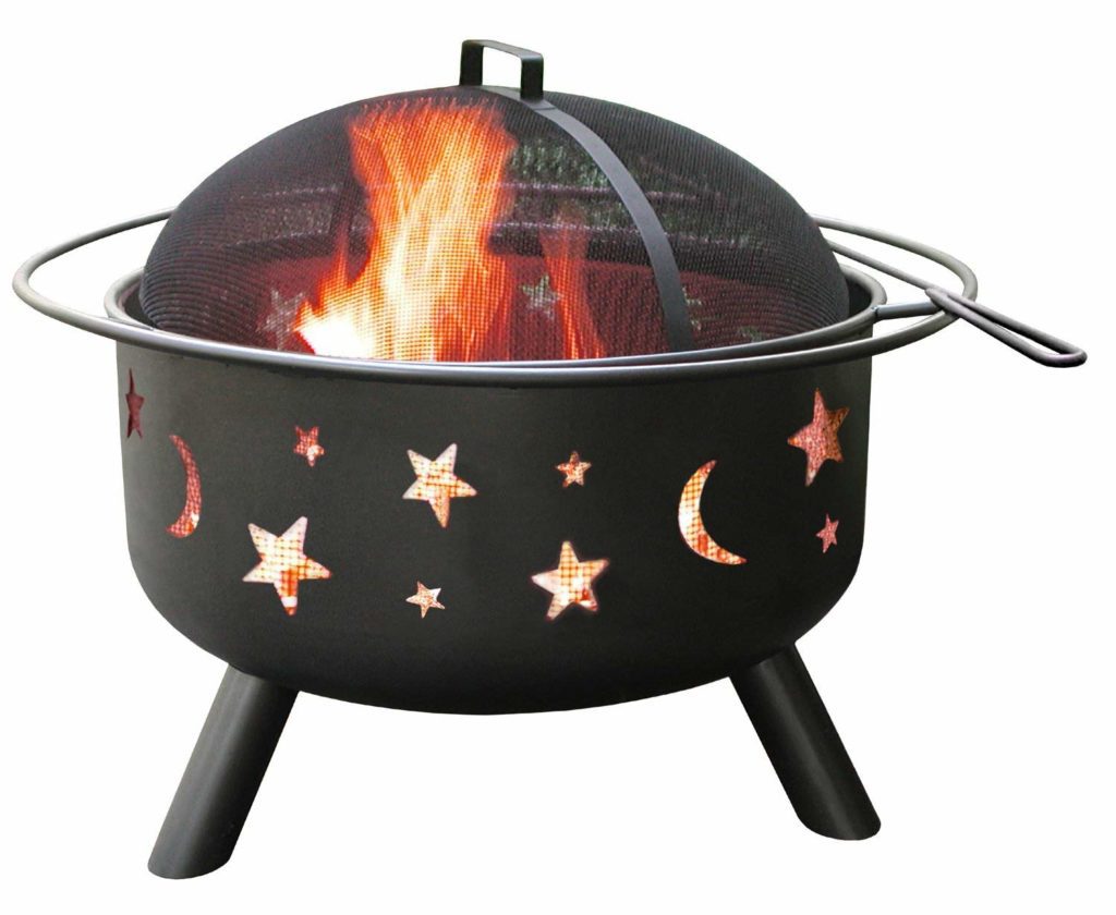 Star and moon designed firepit