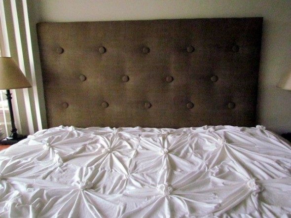 Simple buttoned headboard