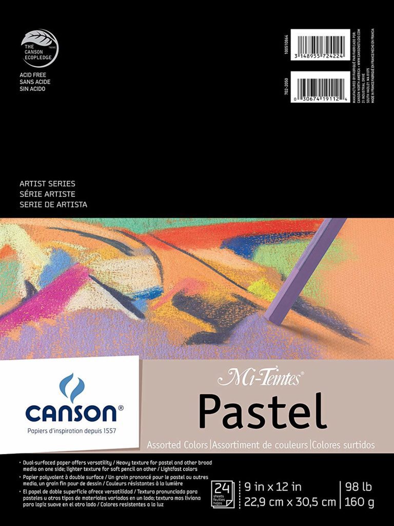 Canson Pastel book with 24 sheets and abstract art on the front