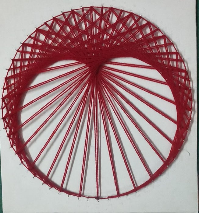 Cardioid using two times table string art design.