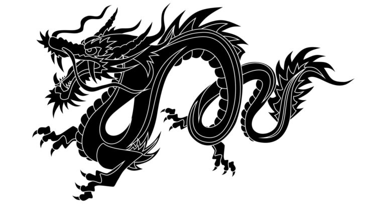 Abstract vector illustration of dragon