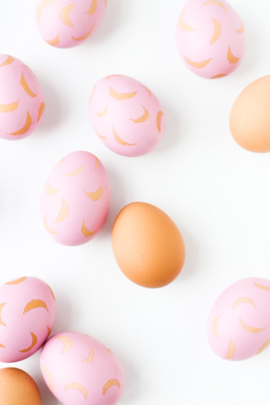 Pink Moon: DIY Crescent Moon Easter Eggs