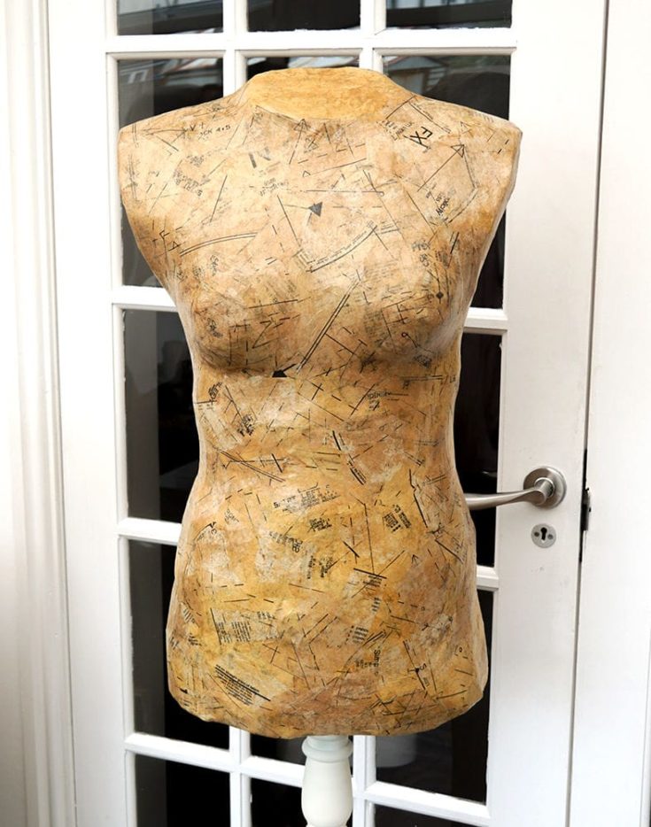 DIY Custom Dress Form Decoupage