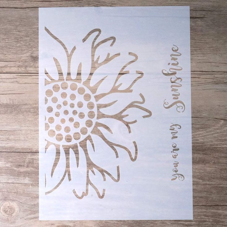 DIY Decorative Sunflower Stencil Template for Painting on Walls Furniture Crafts (A4 Size)