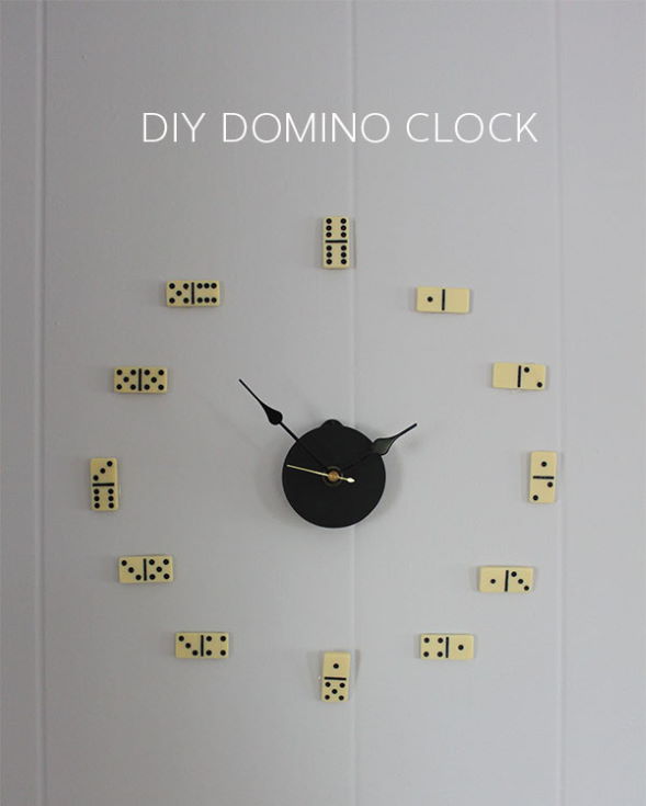 Domino Clock on the wall