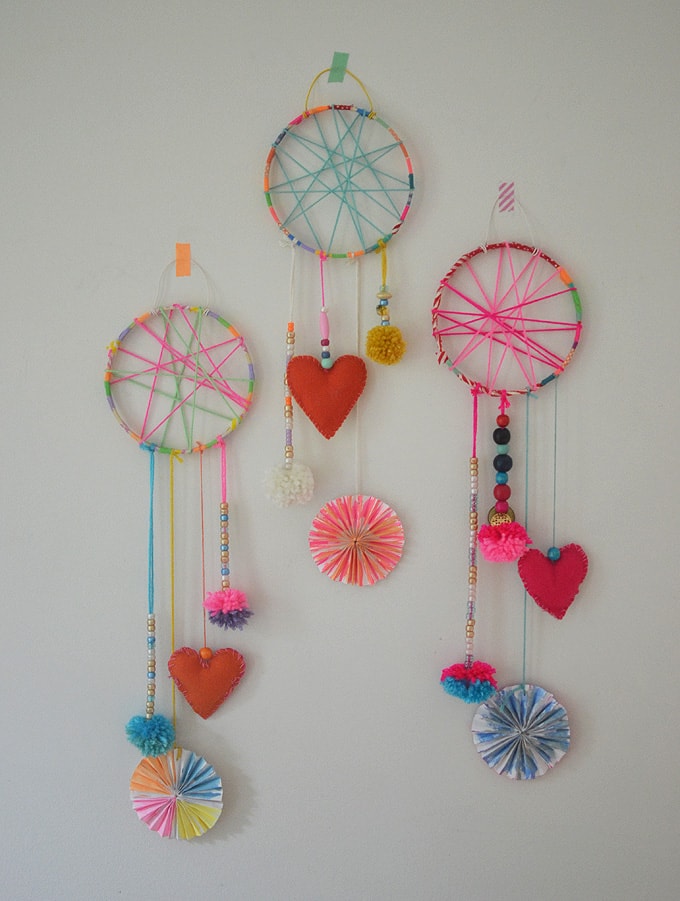 DIY Dream Catchers Made by Kids