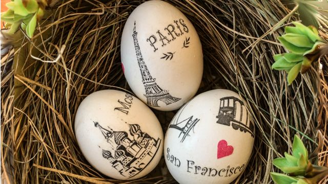 DIY Easter Egg Design Idea 3 big cities