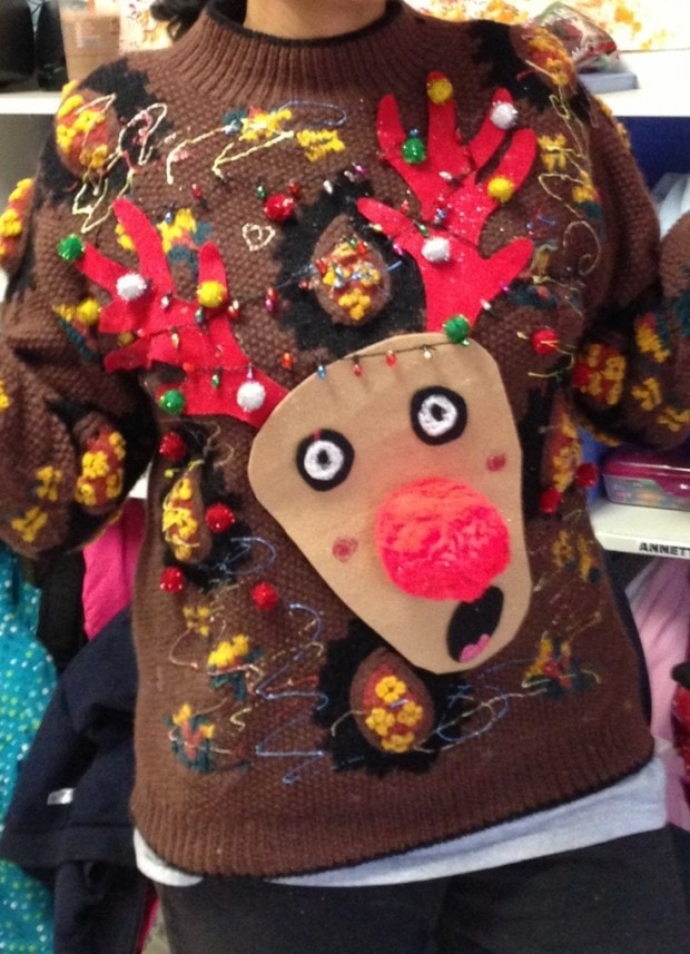 Reindeer DIY Christmas sweater