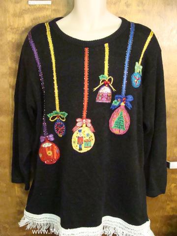 Ornaments on CHristmas sweater