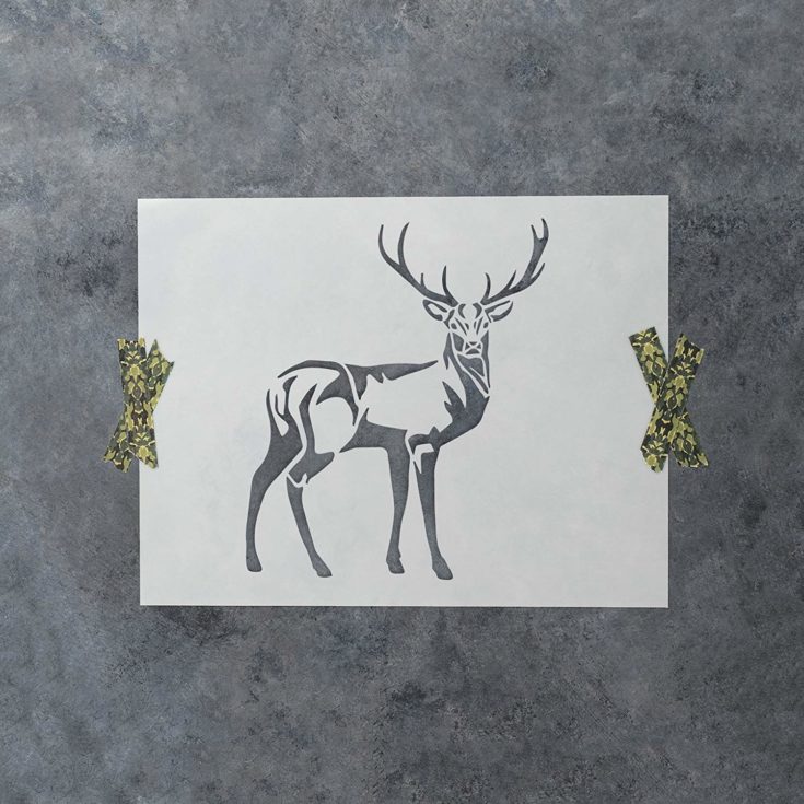 Deer Stencil Template - Reusable Stencil with Multiple Sizes Available