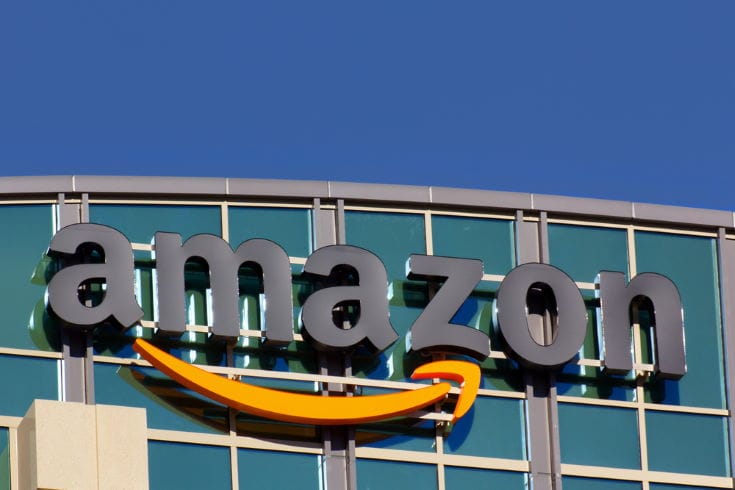 SANTA CLARA,CA/USA - FEBRUARY 1, 2014: Amazon building in Santa Clara, California. Amazon is an American international electronic commerce company. It is the world's largest online retailer.