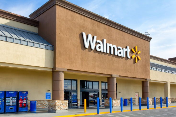 SALINAS, CA/USA - APRIL 8, 2104: Walmart store exterior. Walmart is an American multinational corporation that runs large discount stores and is the world's largest public corporation.