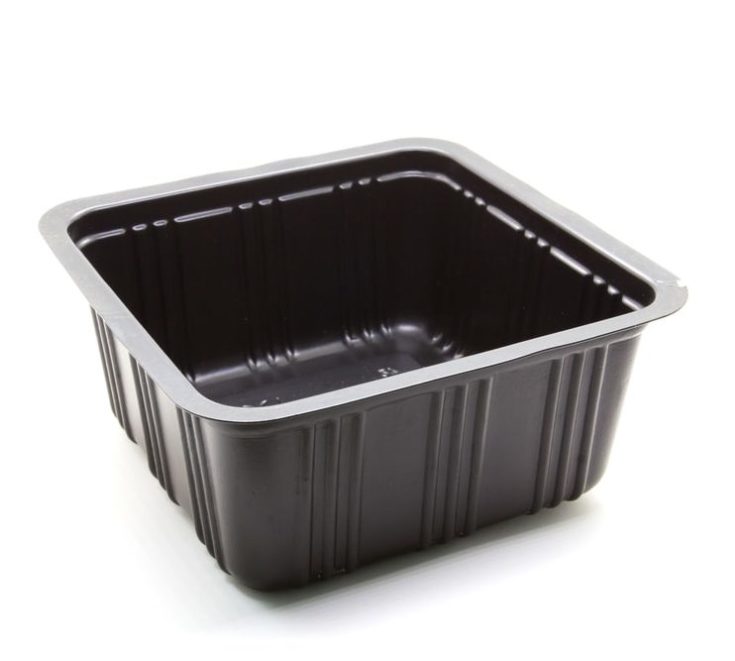 Black Plastic food container