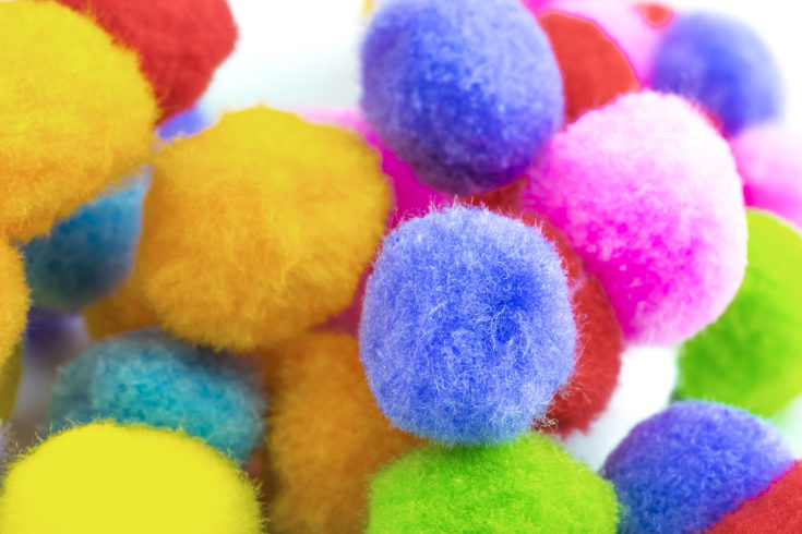 Colorful cotton wool