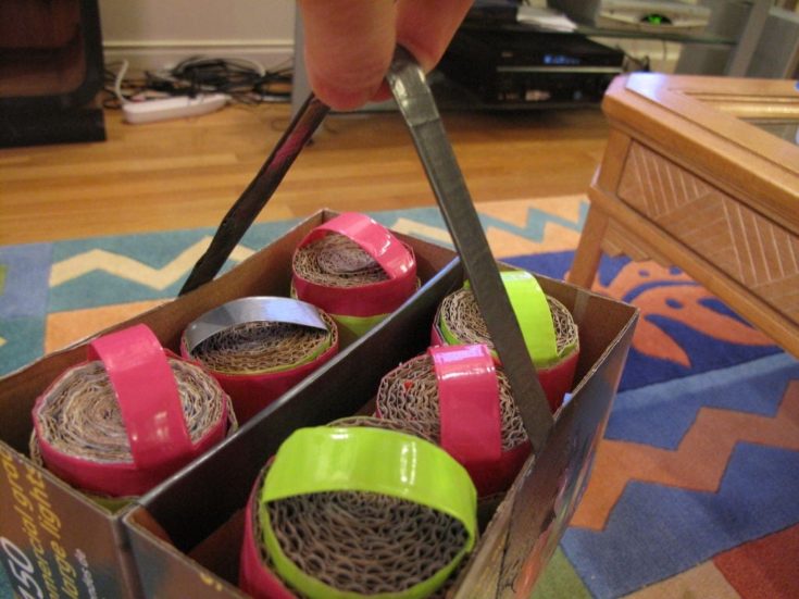 Upcycled craft using the shoebox basket or storage.