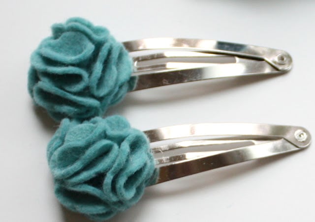 Felted Flower Hair Accessories