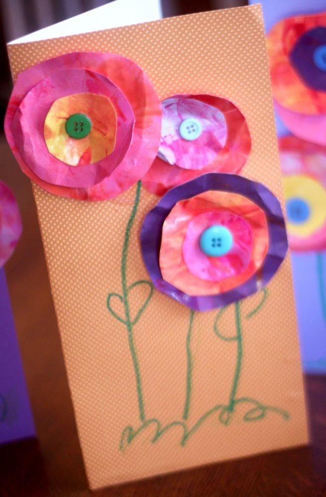 Finger Painted Flowers for Kids