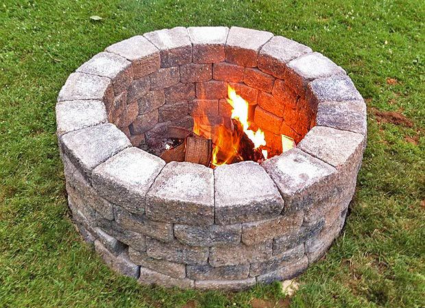 Deep and round 5 layered pit stone fire