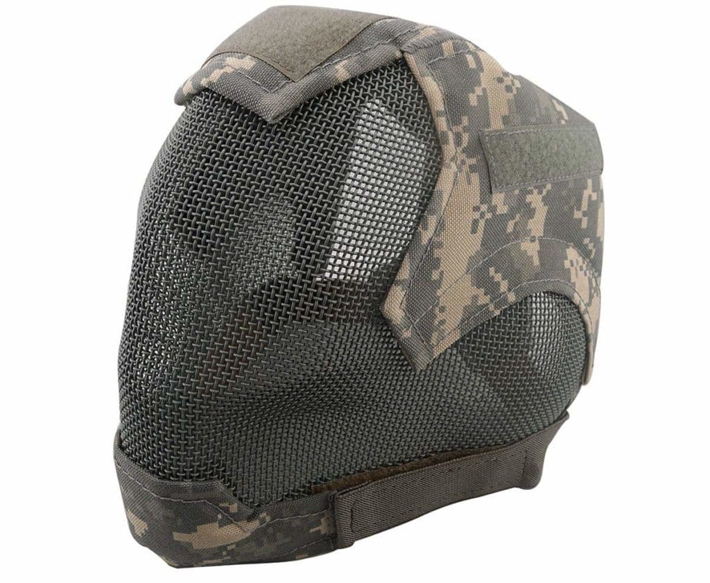 Arm camouflage mask with mesh screen