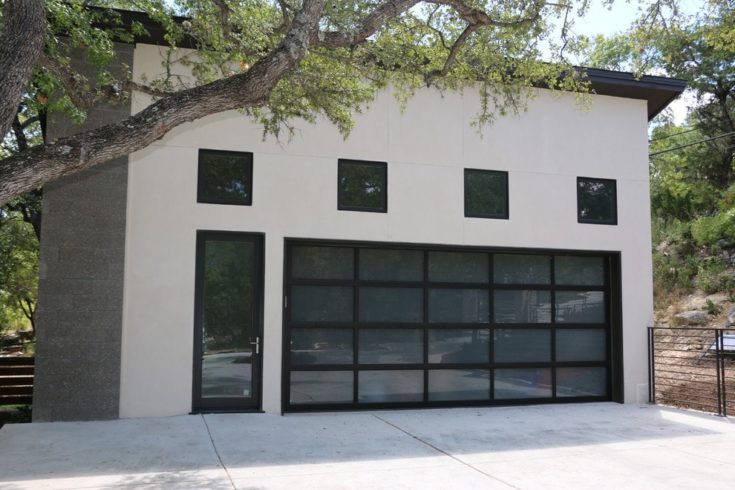 Full-view overhead garage door