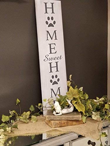 Home Sweet Home - Dog Paw Prints Stencil by StudioR12 | Reusable Mylar Template | Use to Paint Wood Signs