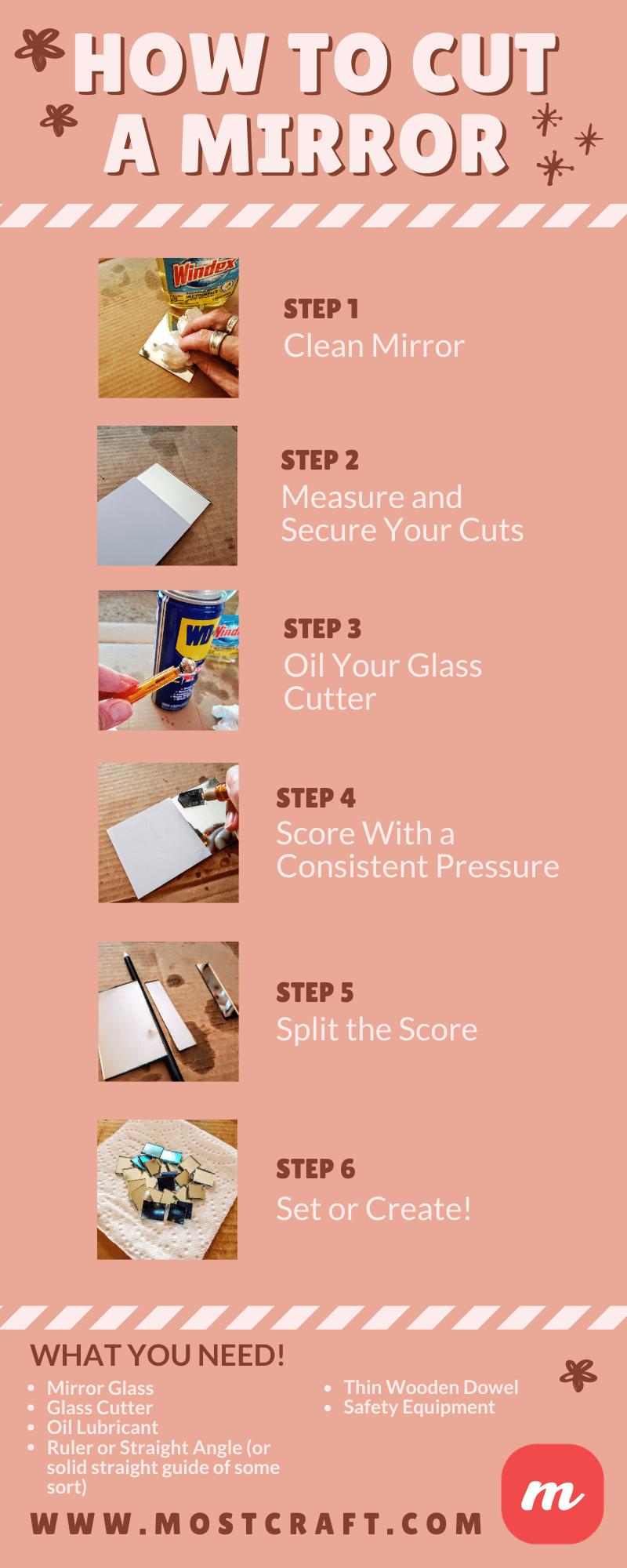 How to Cut a Mirror - Infographic