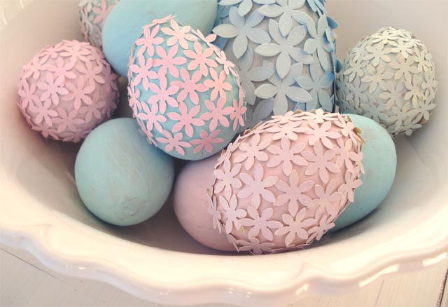 Paper Flower Easter Eggs