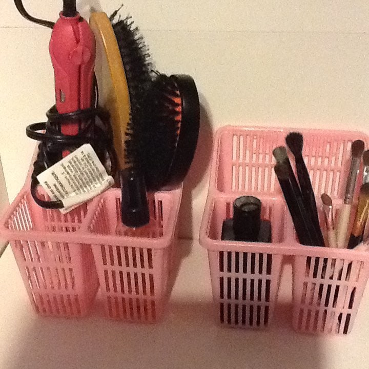 Pink Basket full of beauty products