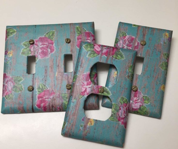 Pink Roses on Distressed Turquoise Wood